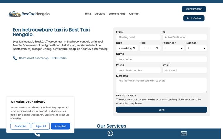 Screenshot of besttaxihengelo.nl