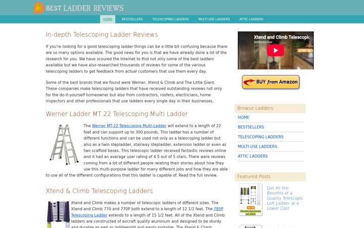 Screenshot of besttelescopingladder.com