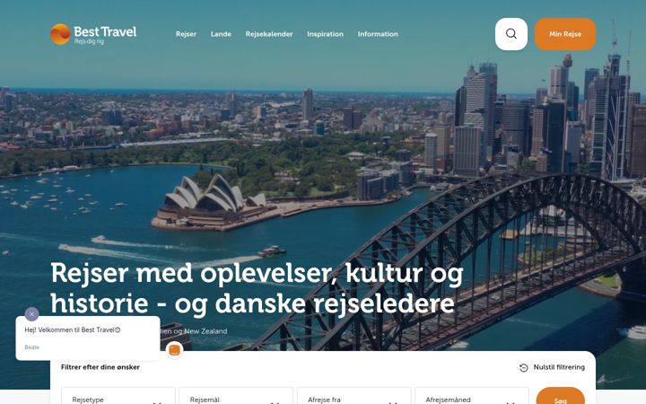 Screenshot of besttravel.dk