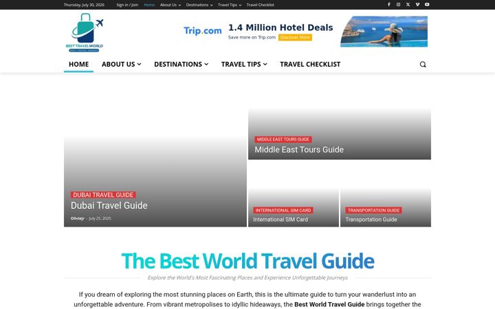 Screenshot of besttravelworld.com
