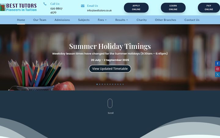 Screenshot of besttutors.co.uk