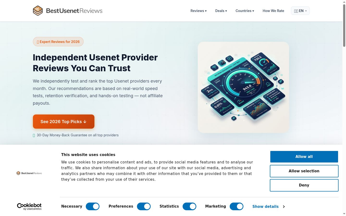 Screenshot of the consent banner shown before any interaction