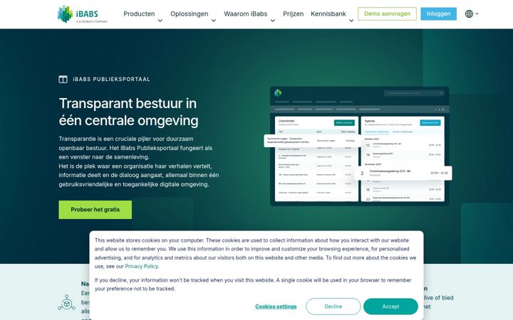 Screenshot of bestuurlijkeinformatie.nl