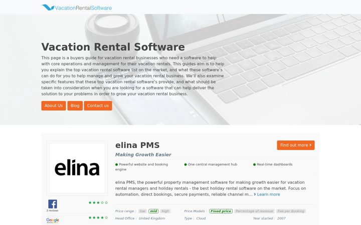 Screenshot of bestvacationrentalsoftware.com