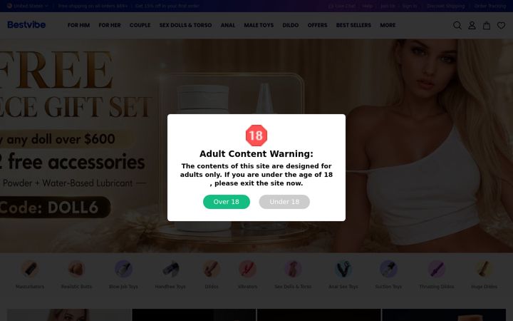 Screenshot of bestvibe.com