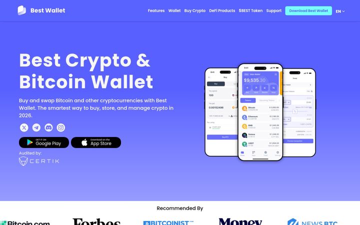Ekraanipilt saidist bestwallet.com