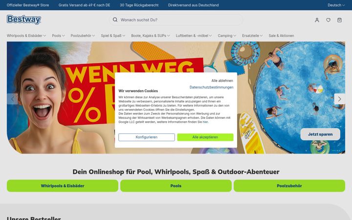 Screenshot von bestwaystore.de