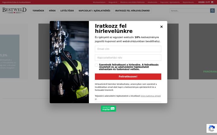 Skærmbillede af bestweld.hu