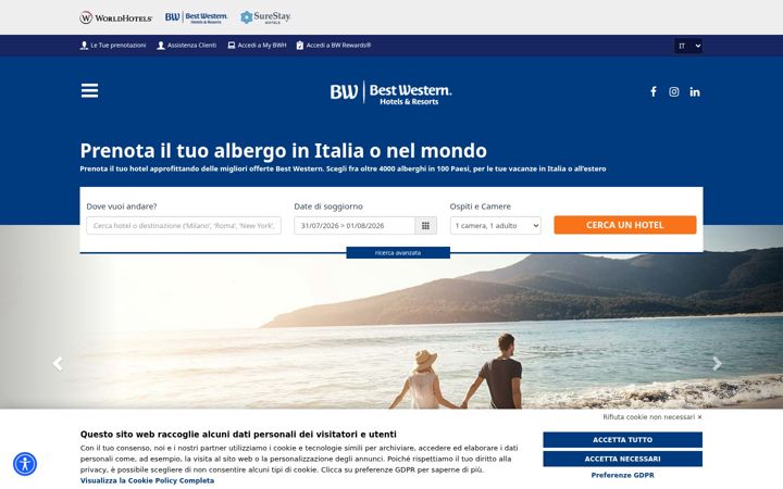 Screenshot of bestwestern.it