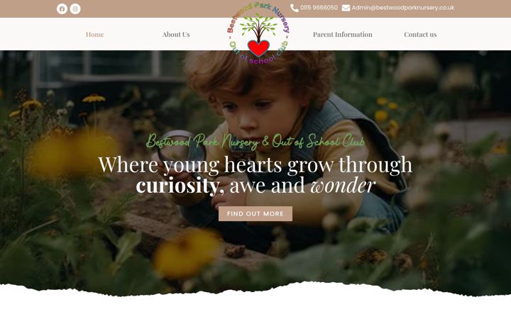 Screenshot of bestwoodparknursery.co.uk