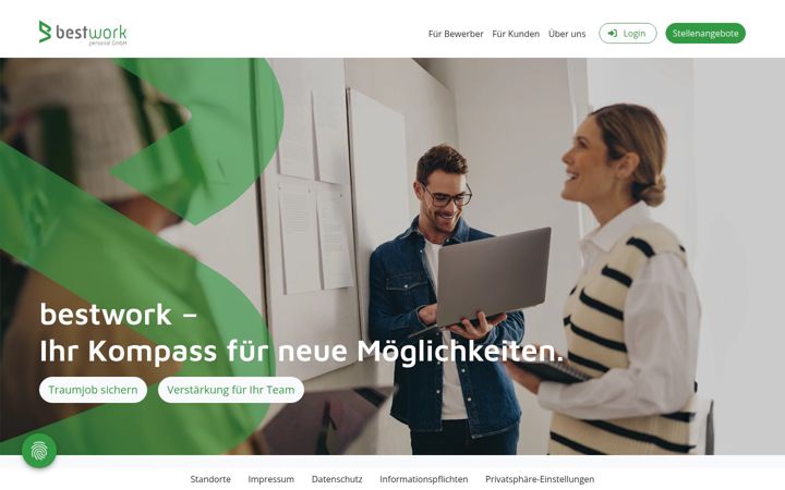 Screenshot of bestwork-personal.de