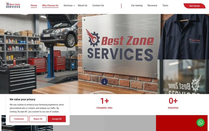 Screenshot of bestzoneservice.com