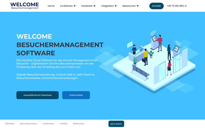 Screenshot of besuchermanagement.software