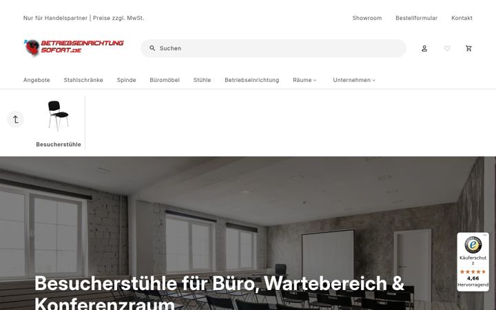 Screenshot of besucherstuehle-sofort.de