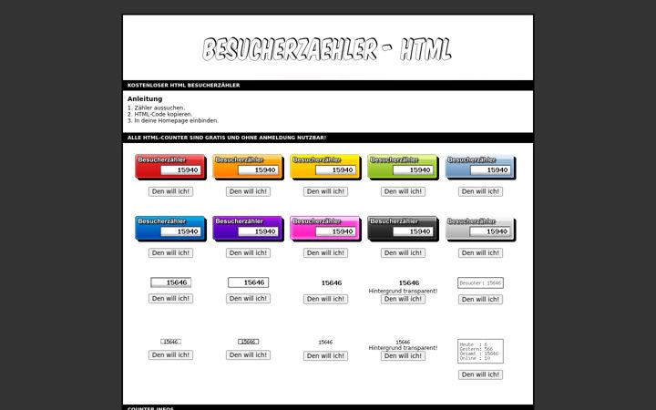 Screenshot of besucherzaehler-html.de
