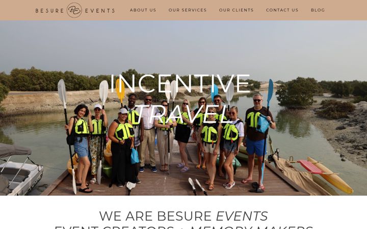 Screenshot von besureevents.co.uk