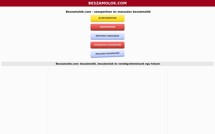 Screenshot of beszamolok.com