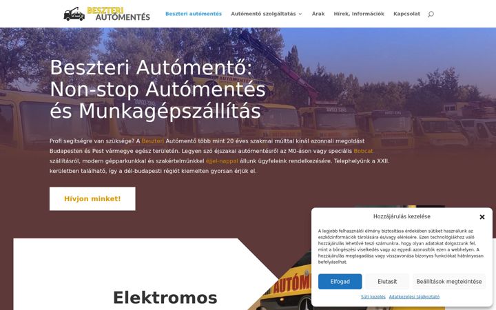 Screenshot of beszteriautomento.hu