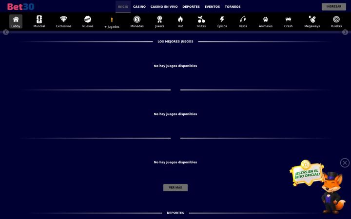 Screenshot of bet-30.blue