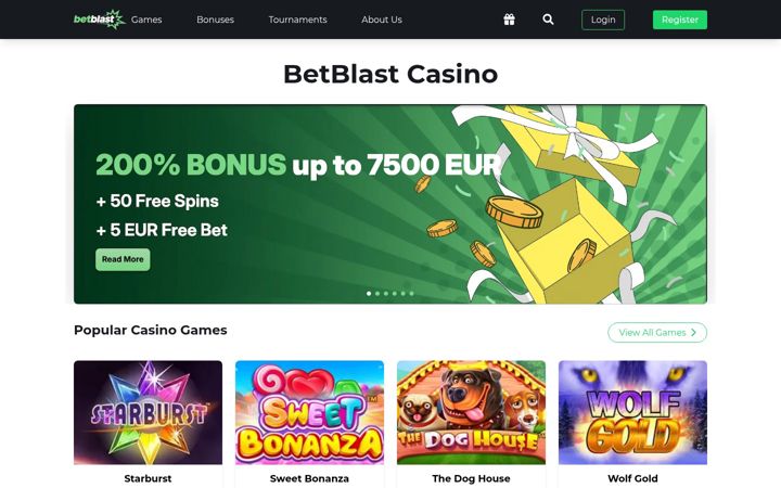 Screenshot of bet-blastcasino.co.uk