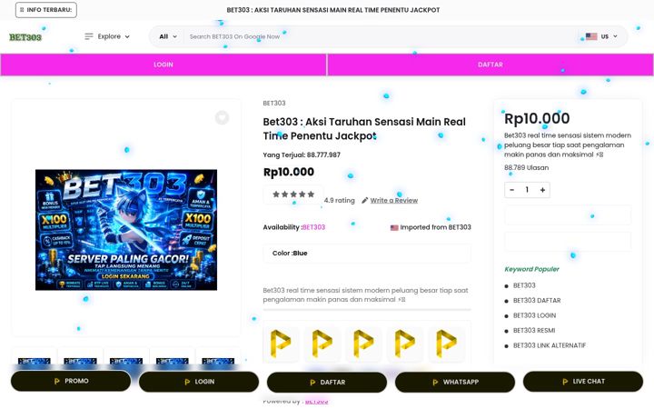 Kuvakaappaus sivustosta bet303y.org