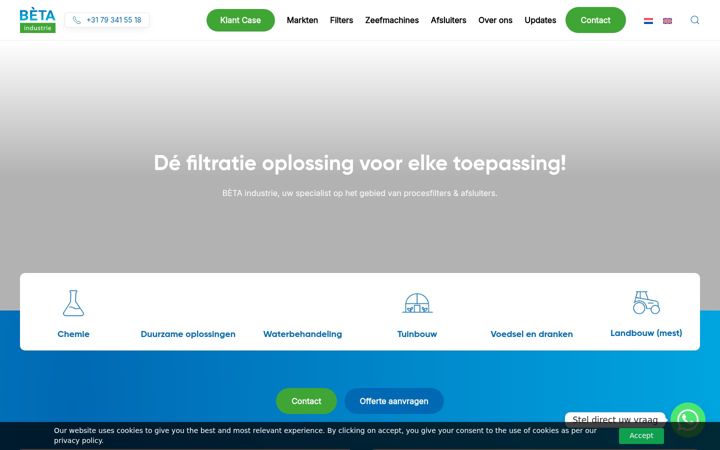 Ekrānuzņēmums no beta-industrie.nl