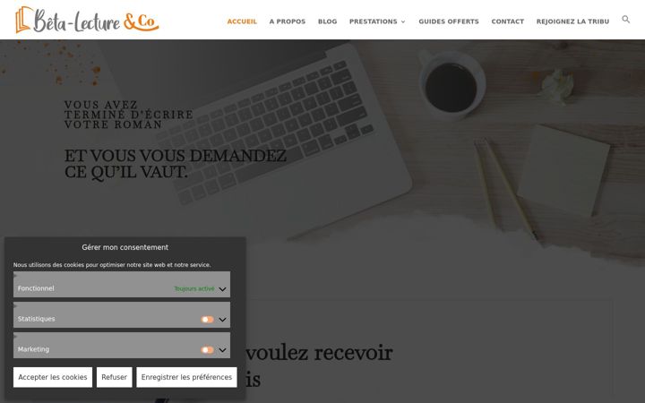 Screenshot of beta-lecture-and-co.fr