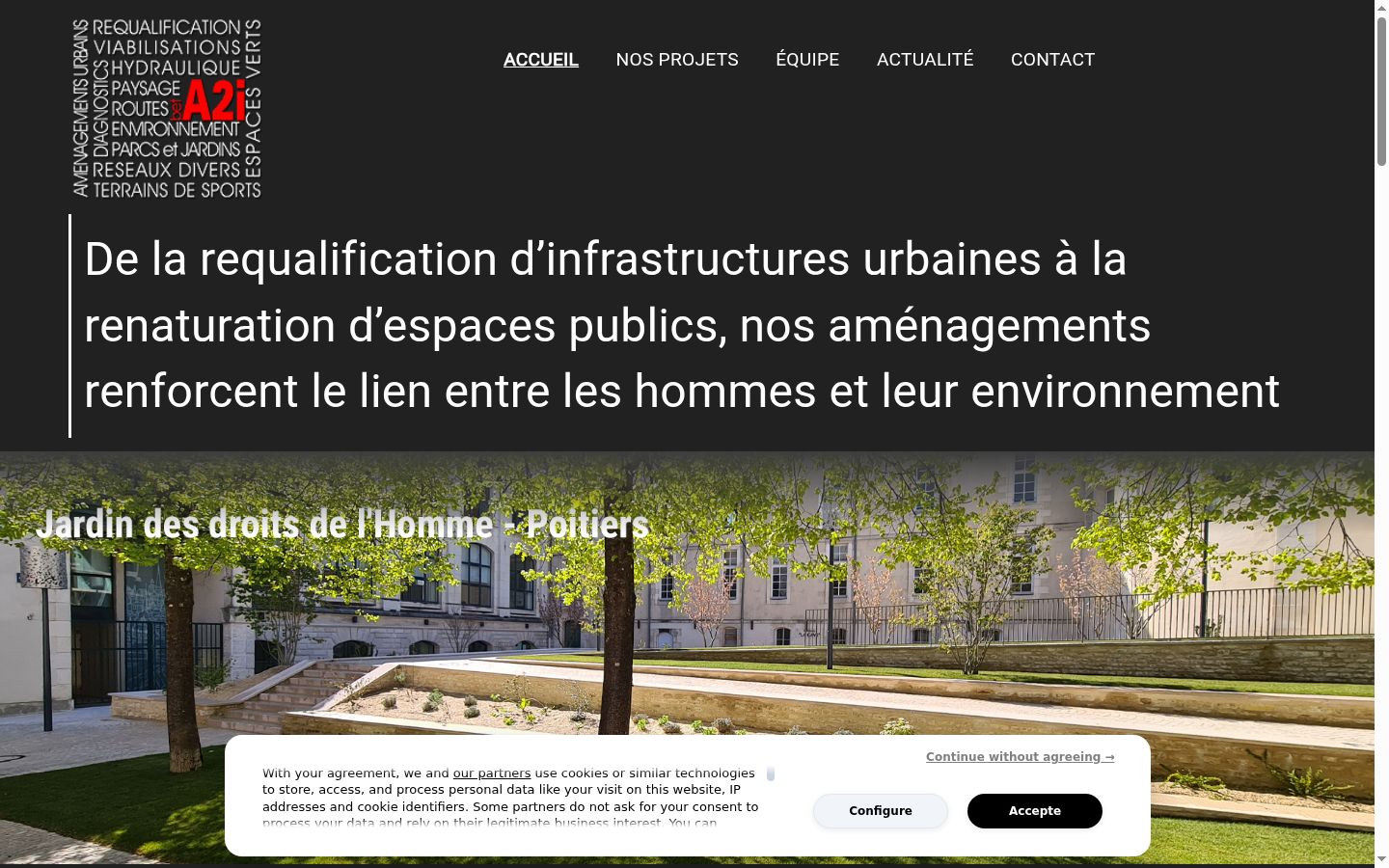 Screenshot del banner di consenso mostrato prima di qualsiasi interazione
