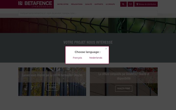 Screenshot of betafence.be