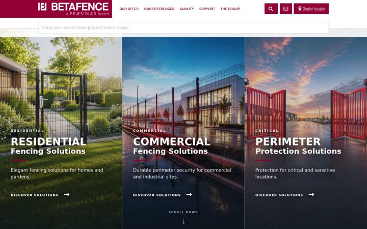 Screenshot of betafence.co.uk