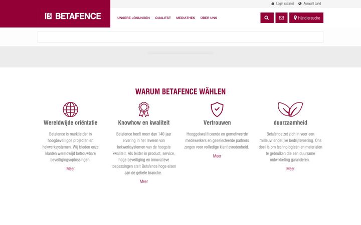 Screenshot of betafence.de