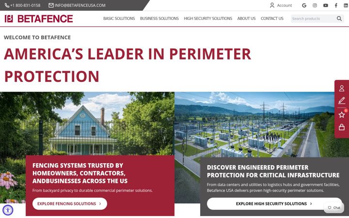 Screenshot of betafenceusa.com