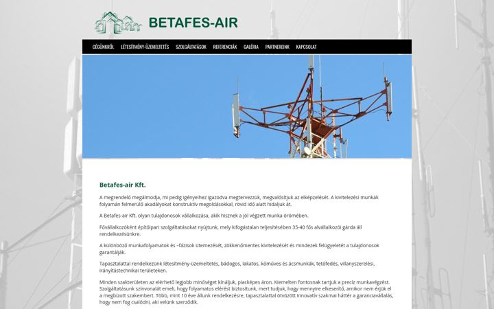 Screenshot of betafesair.hu