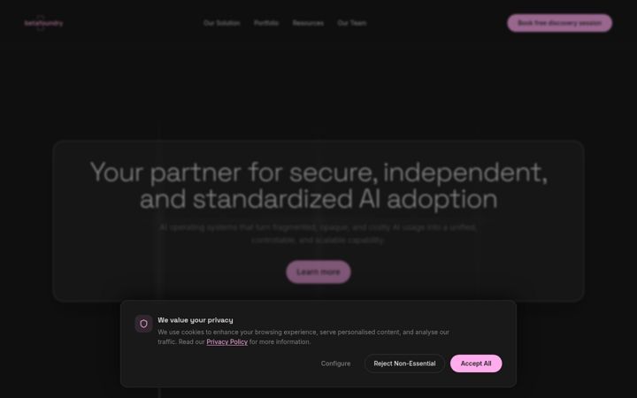 Skærmbillede af betafoundry.io