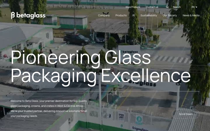 Screenshot of betaglass.com