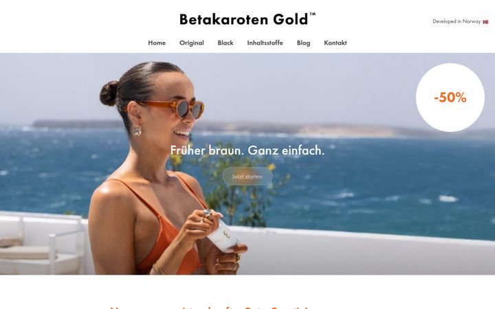 Screenshot of betakarotengold.at