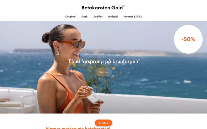 Screenshot of betakarotengold.no