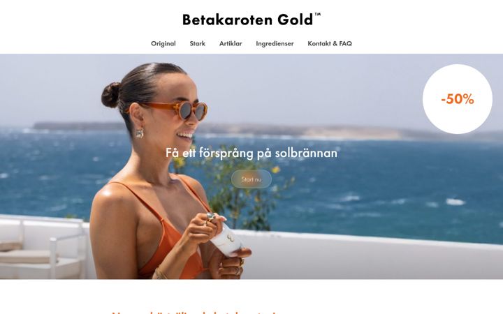 Screenshot of betakarotengold.se