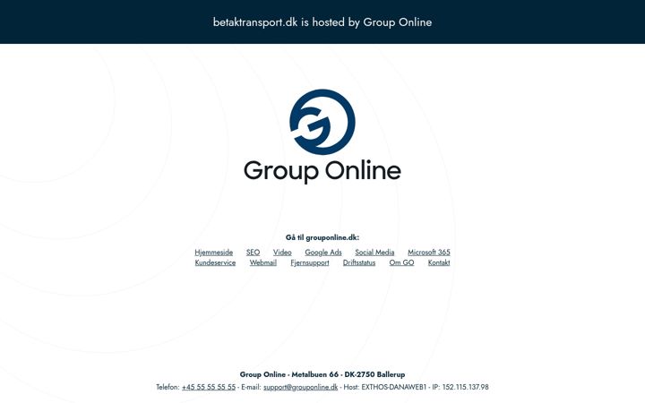 Screenshot of betaktransport.dk