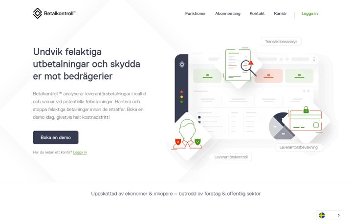 Screenshot of betalkontroll.se