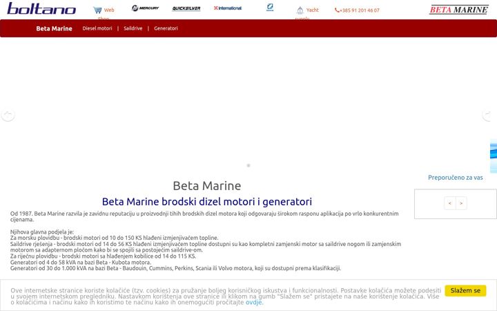 Screenshot of betamarine.com.hr