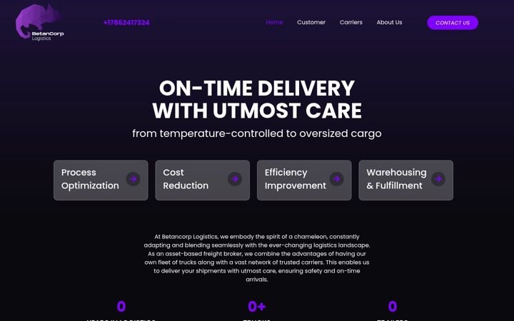Screenshot of betancorplogistics.com