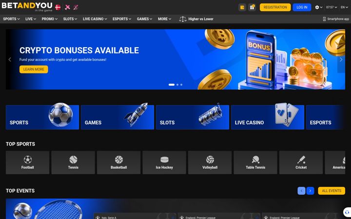 Screenshot of betandyou.com