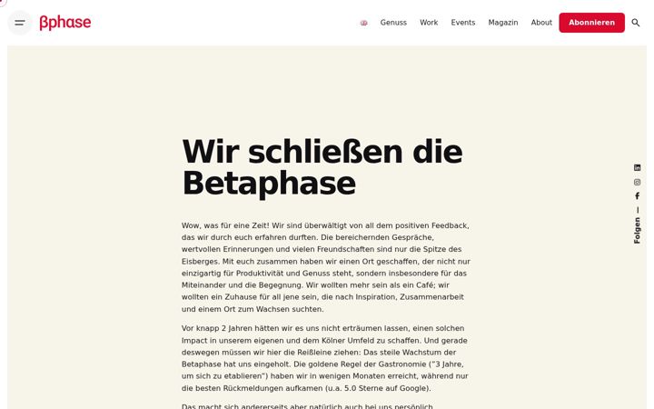 Screenshot of betaphase.cafe