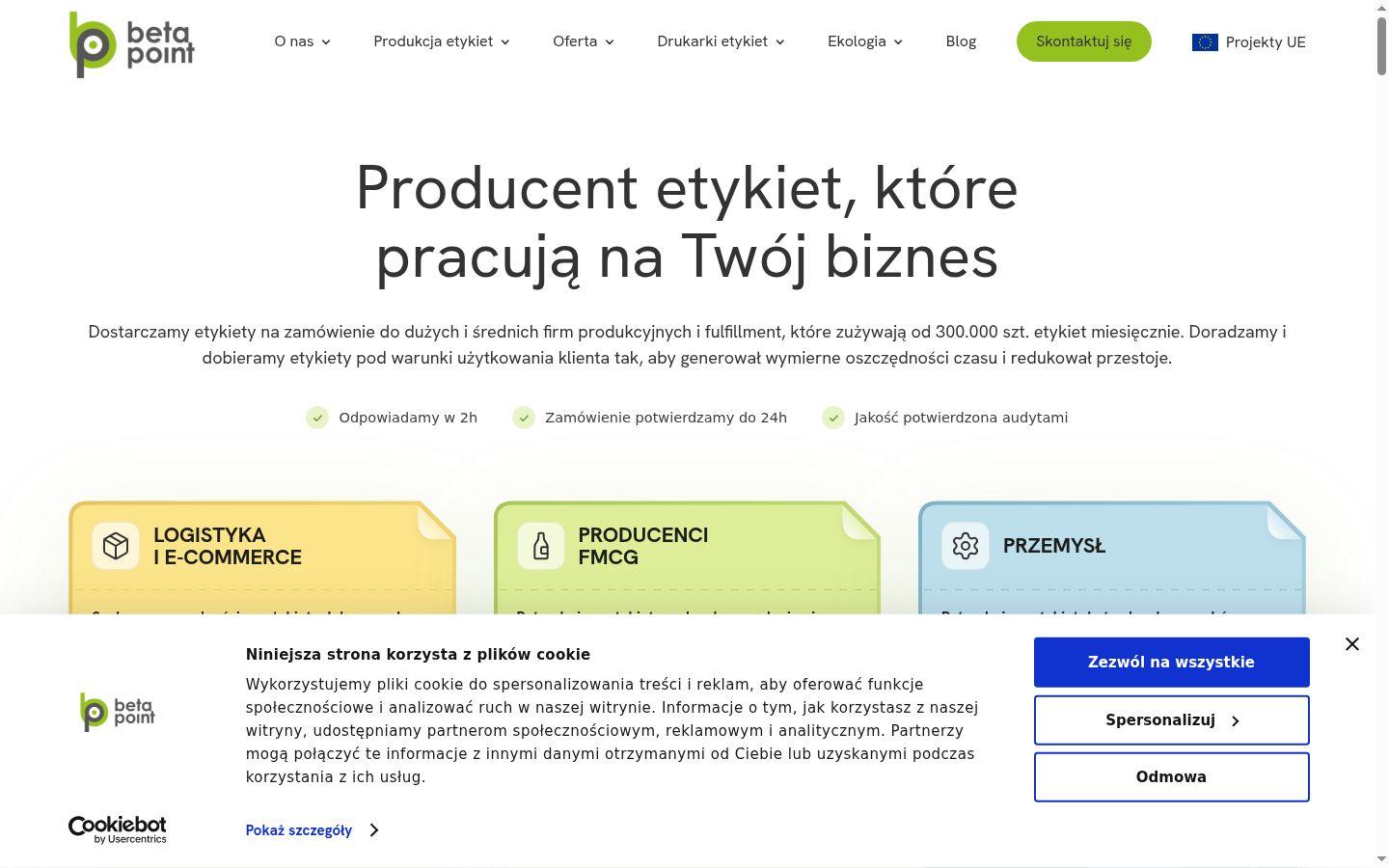 Screenshot van de toestemmingsbanner zoals getoond vóór enige interactie
