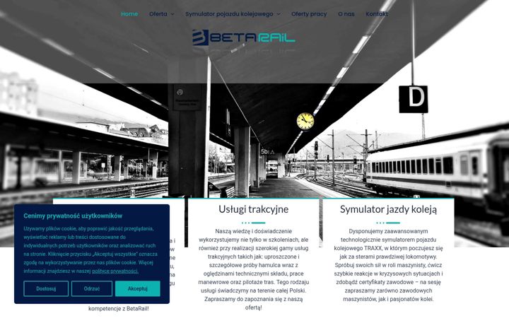 Screenshot van betarail.eu
