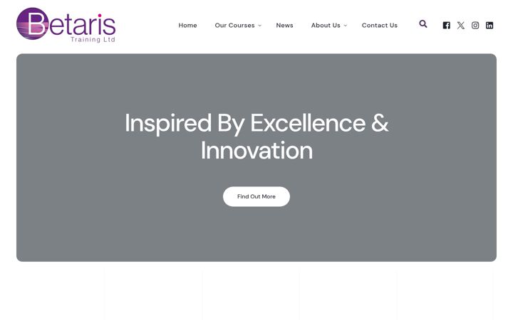 Screenshot of betaristraining.com