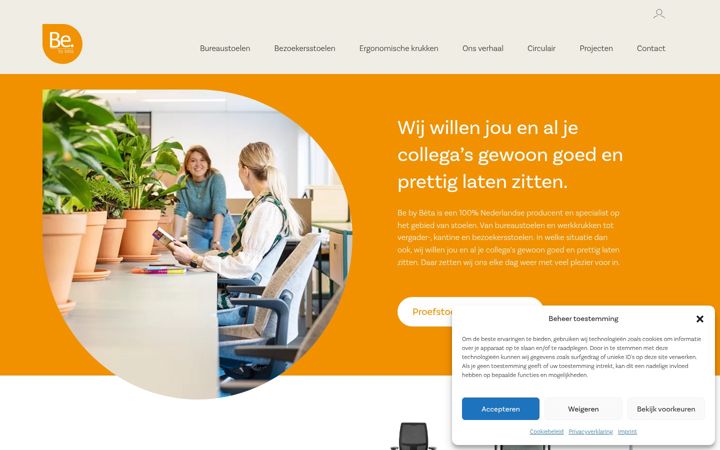 Screenshot of betastoelen.nl