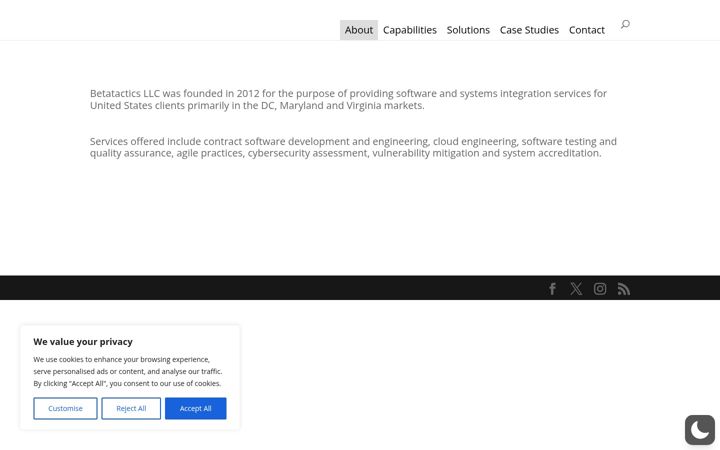 Screenshot of betatactics.com
