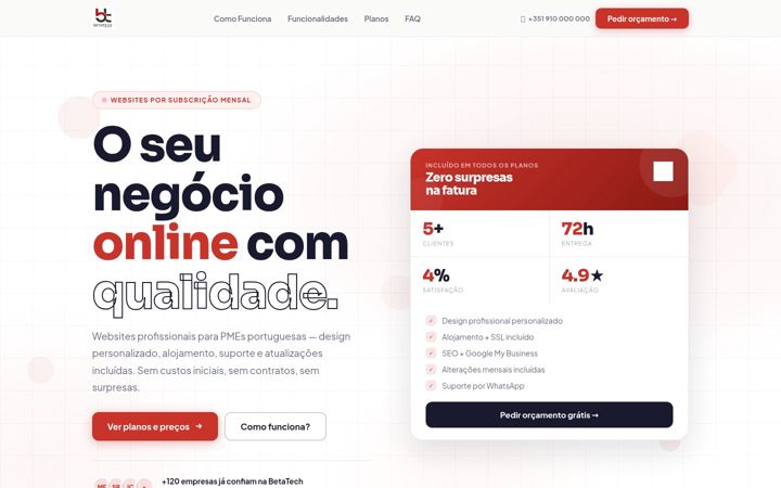 Screenshot of betatech.pt